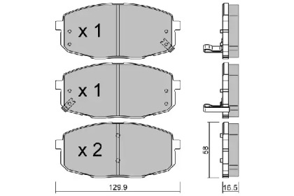 Комплект тормозных колодок (AISIN: BPHY-1003)